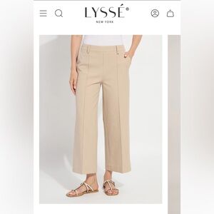 Lysse Women's Tan Pin Tuck Flare Pants